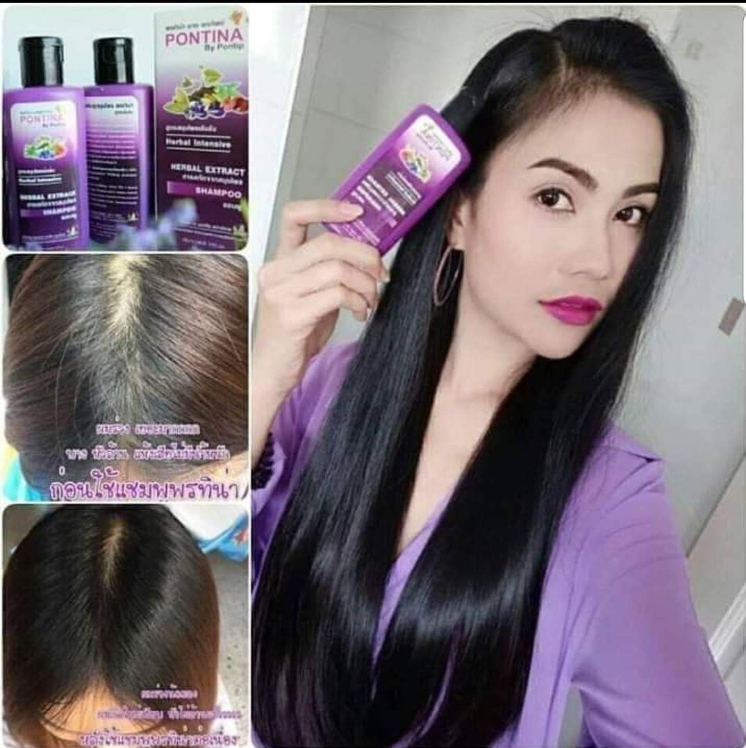 แชมพู ลดการหลุดร่วงของเส้นผม พรทิน่า บาย พรทิพย์ pontina shampoo by pontip สำเนา