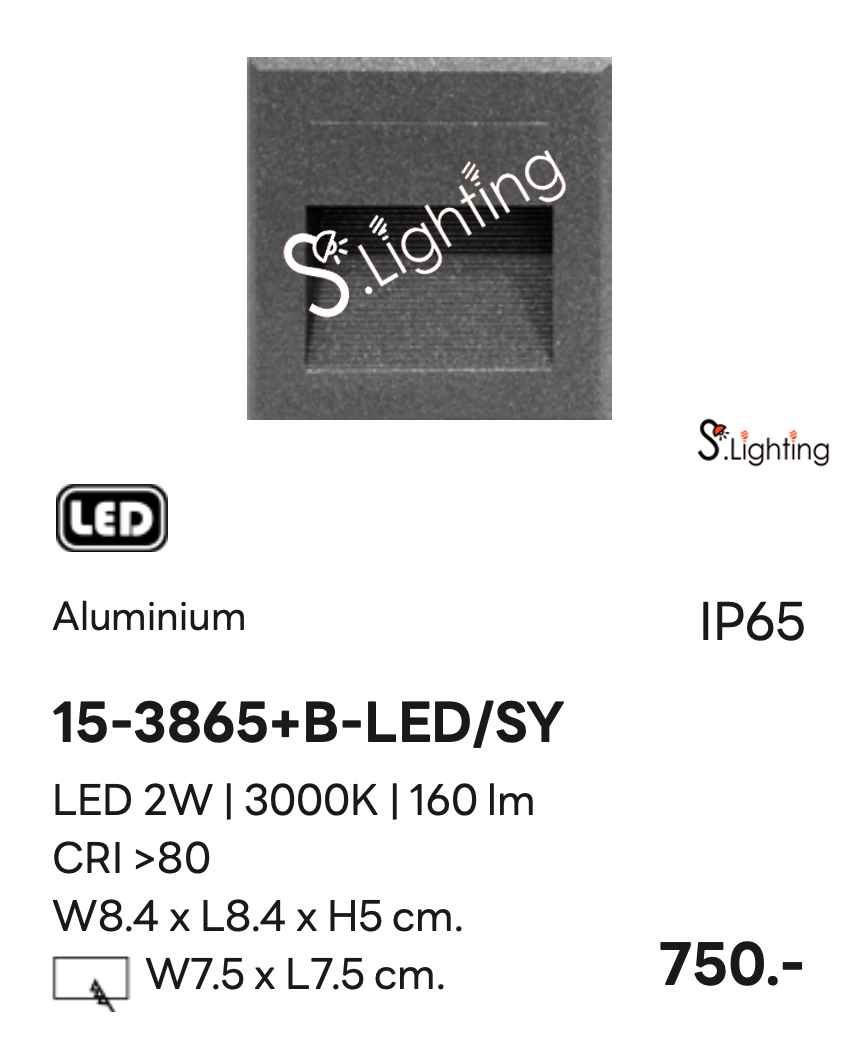 โคมไฟฝังขั้นบันได 15-3865+B-LED/SY
