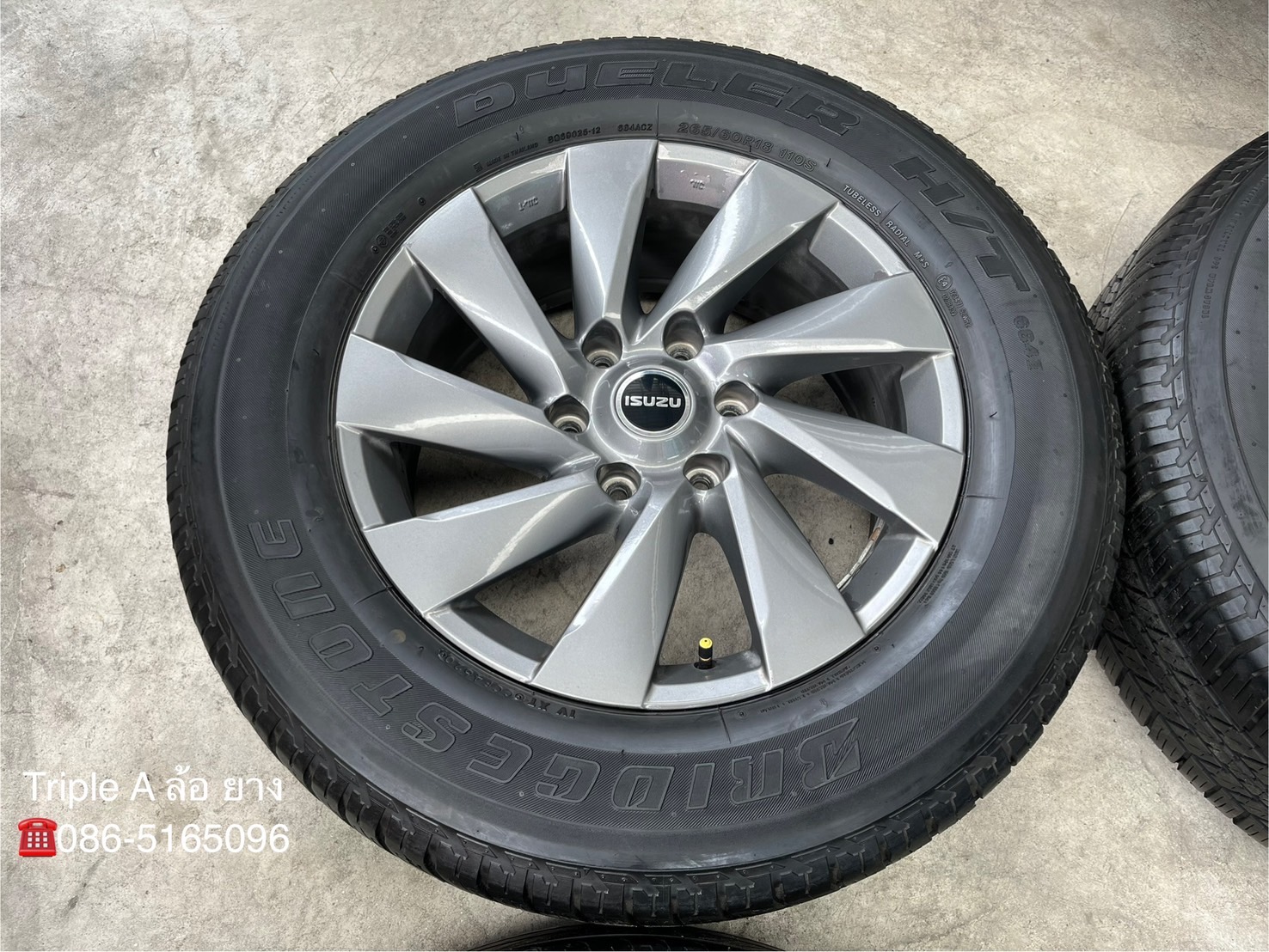 ✨ล้อแม็ก✨ISUZU MU-X ขอบ 18 สีเทา แถมยาง 265-60-18 Bridgestone ปี 20