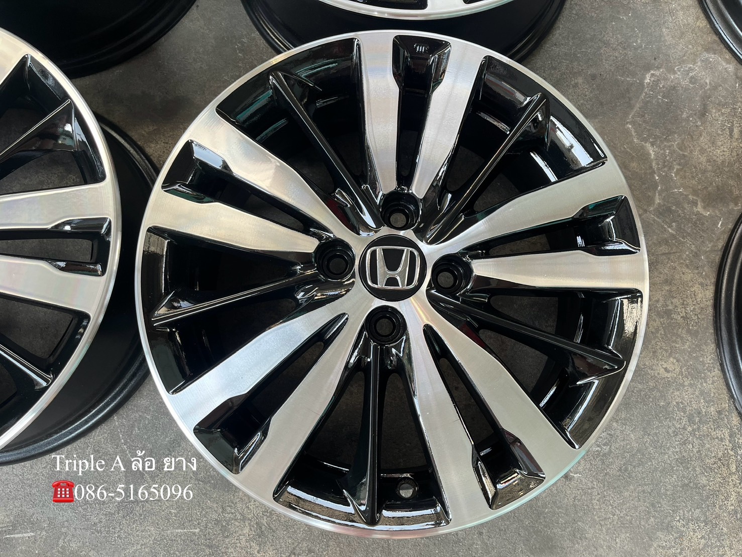 ✨ล้อแม็ก✨Honda Jazz GK ตัวท็อป ขอบ 16 ดำหน้าเงา💖สวยกริ๊บ💖