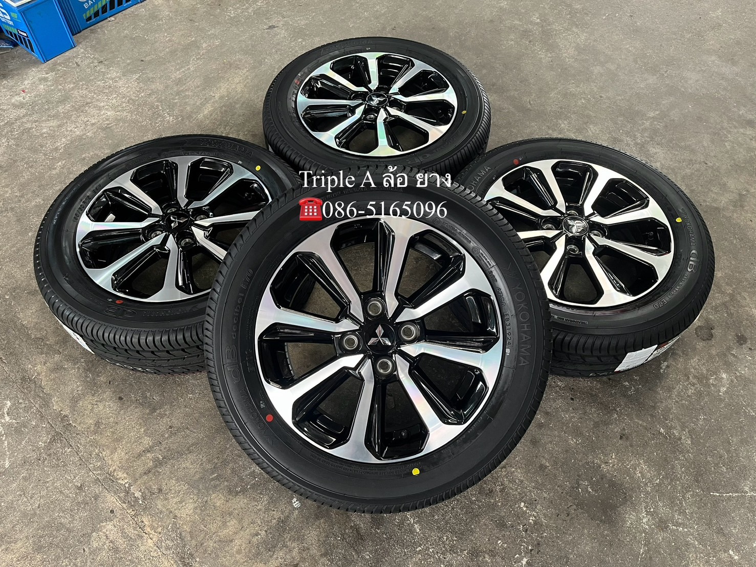 ✨ล้อแม็กป้ายแดง✨Mitsu Mirage รุ่นใหม่ ขอบ 15 พร้อมยางใหม่💯185-60-15 Yokohama♨️ปี 24♨️