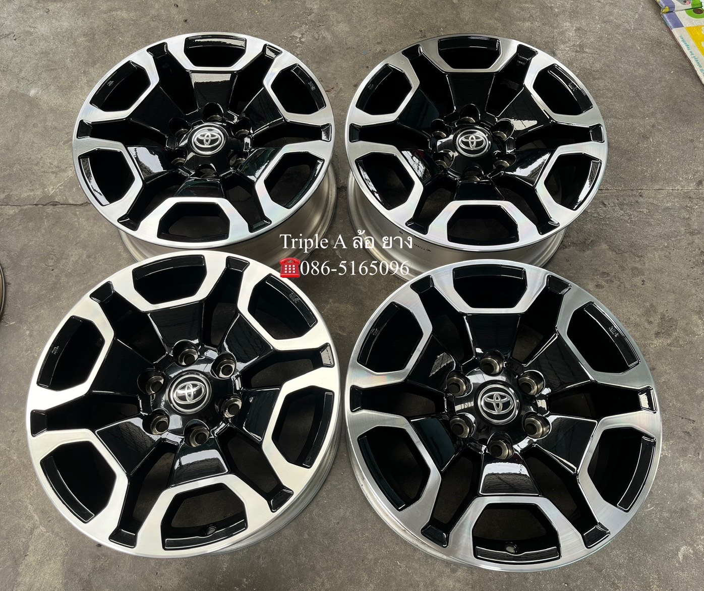✨ล้อแม็ก✨Toyota Revo รุ่นใหม่ล่าสุด ขอบ 18 ดำหน้าเงา🚘ใส่กับ Fortuner Revo Vigo 6รู139 ได้เลย