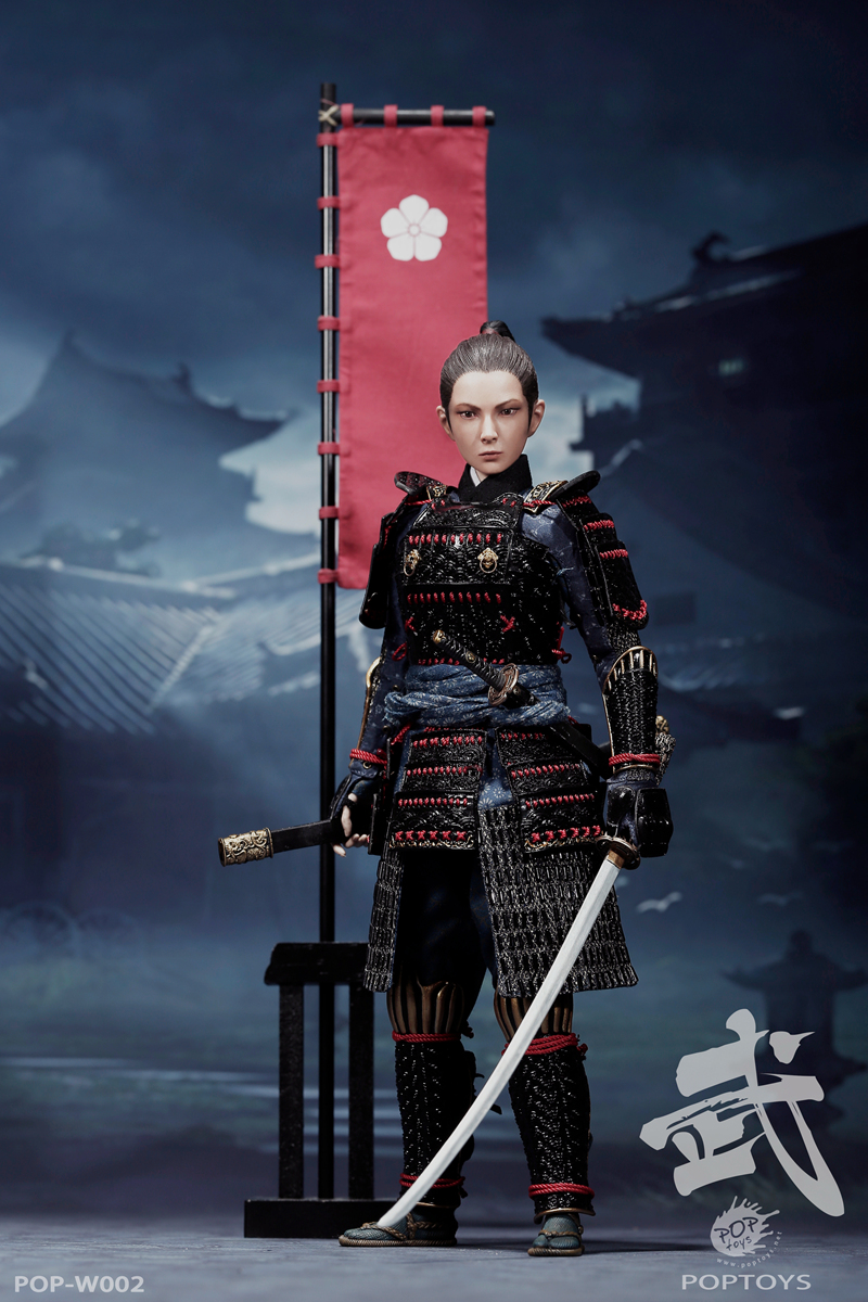 POPTOYS W002B The Second of Warrior Women Series The Butterfly Helmets Female Warriors - The Black Armor (Luxury Version)
