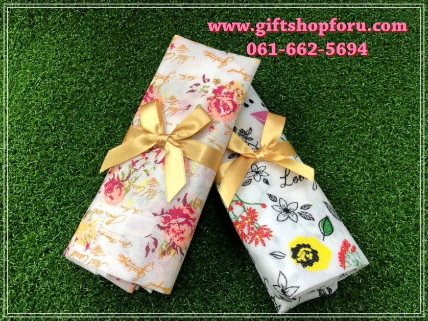ถุงผ้าสปันบอนด์ลายดอกผ้าหนา สวยหรูหราใชงานทนทาน