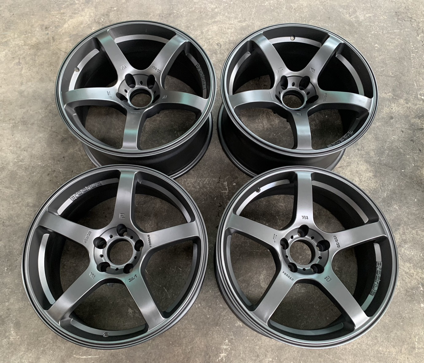 ✨ล้อแม็กแต่ง✨5รู114 Brodrive GC-O5F ขอบ 18 สีเทา💖สวยกริ๊บ💖