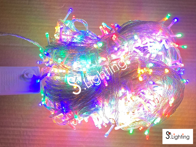 ไฟหยดน้ำ LED 100 เมตร / 800 หัว สลับสี RGB กระพริบ
