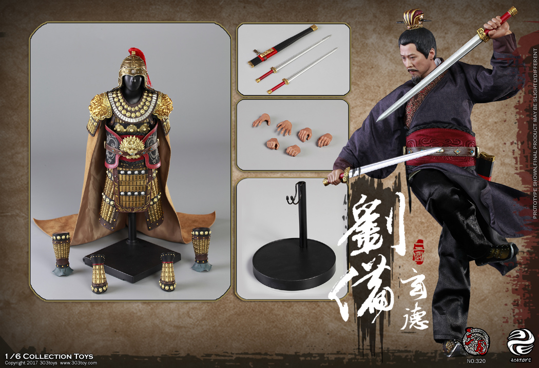 303TOYS NO.320 220 120 THREE KINGDOMS SERIES - LIU BEI A.K.A XUANDE (ARMED VERSION)