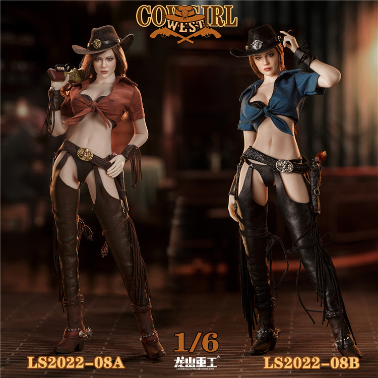 LONGSHANJINSHU LS2022-08A,B 1/6 Western Cowboy Bounty Hunter & Scene Props Wine Bucket Platform