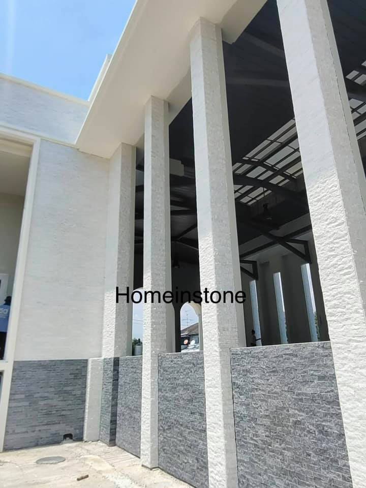 หินประดับตกแต่ง crystal black and white ขนาด 5x20