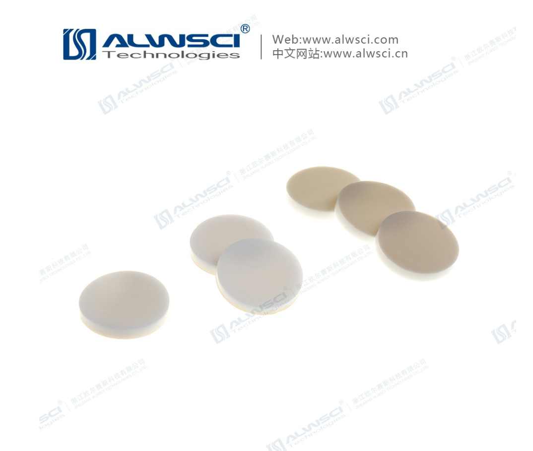 24-400 Natural PTFE / White Silicone Septa (100 ชิ้น/แพ็ค)