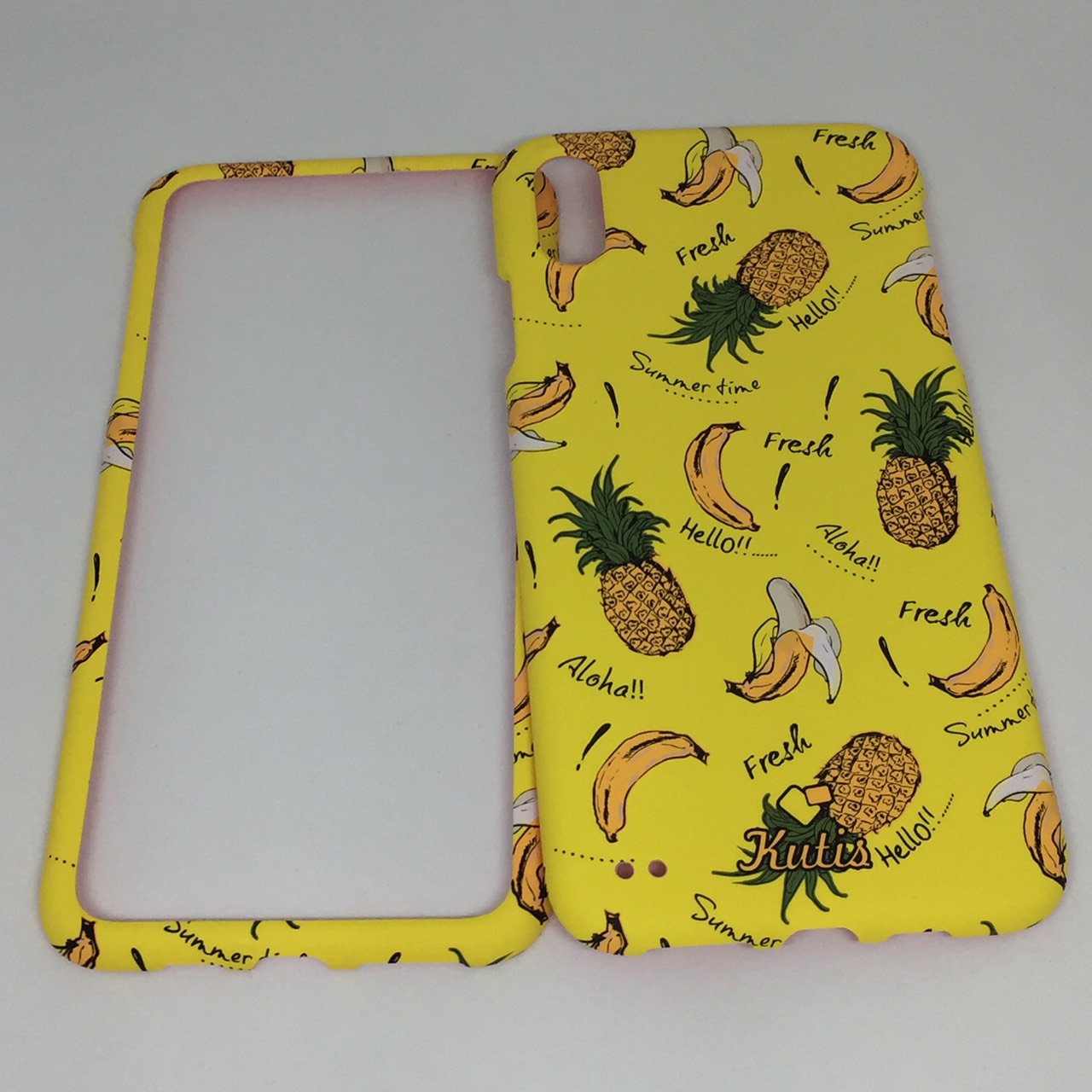 เคสคูทิส(Kutis)ไอโฟนXS MAX(ลายกล้วยกับสัปปะรด)มาใหม่ เคสประกบหน้า-หลัง