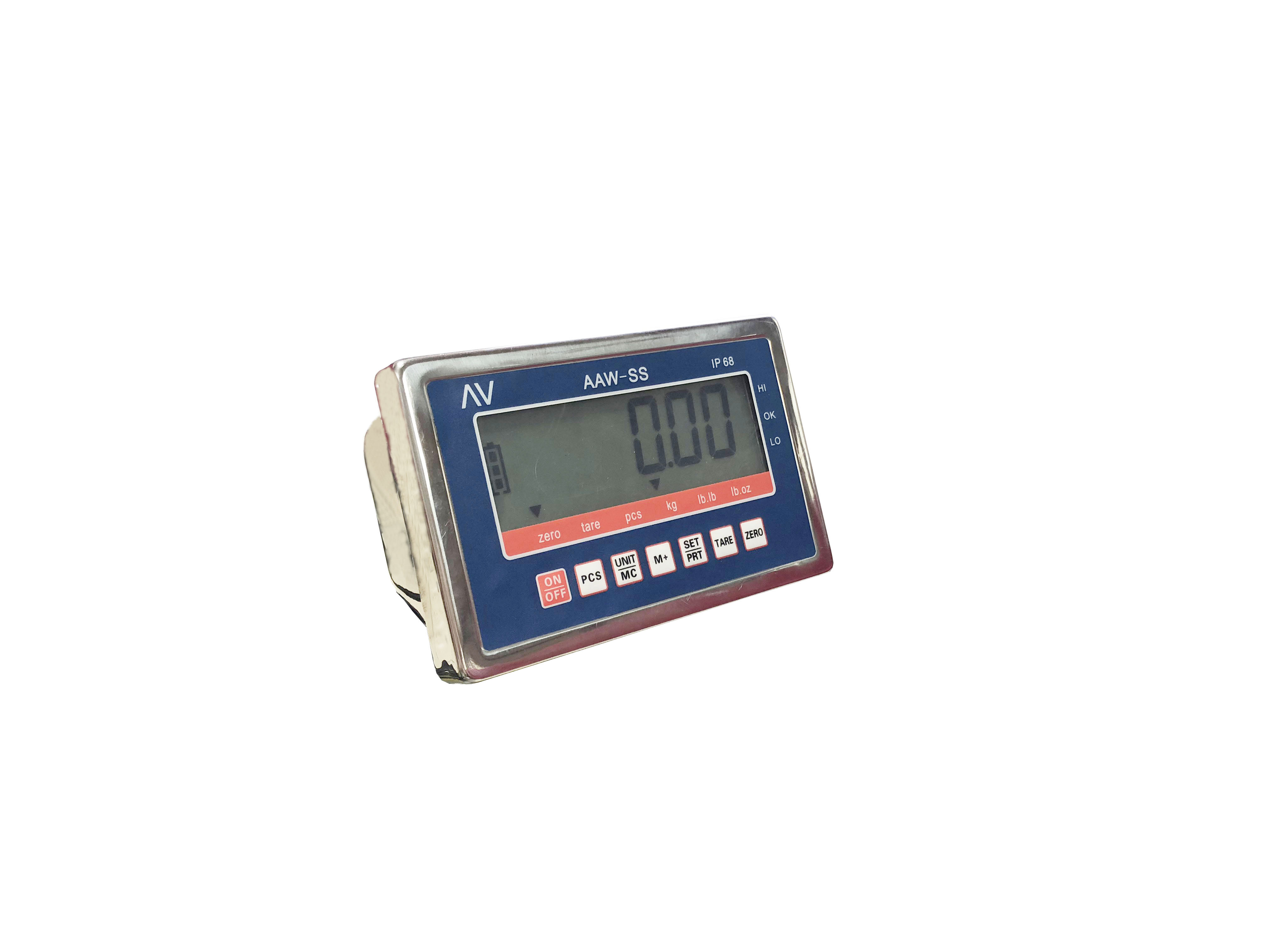 เครื่องชั่งดิจิตอลชนิดวางพื้นกันน้ำ ตรา AV (AVENUE) รุ่น AAW-SS แท่นชั่ง 40*50 ซม.พิกัด 150 กก.