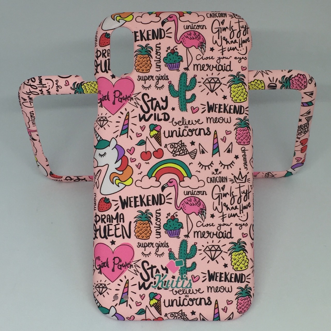 เคสคูทิสKutisไอโฟนXR(ลายฟลามิงโก้ผอม)มาใหม่ เคสประกบหน้า-หลัง เคสเรืองแสง เคสลายวินเทจ ร้านSuperhero Klongthom