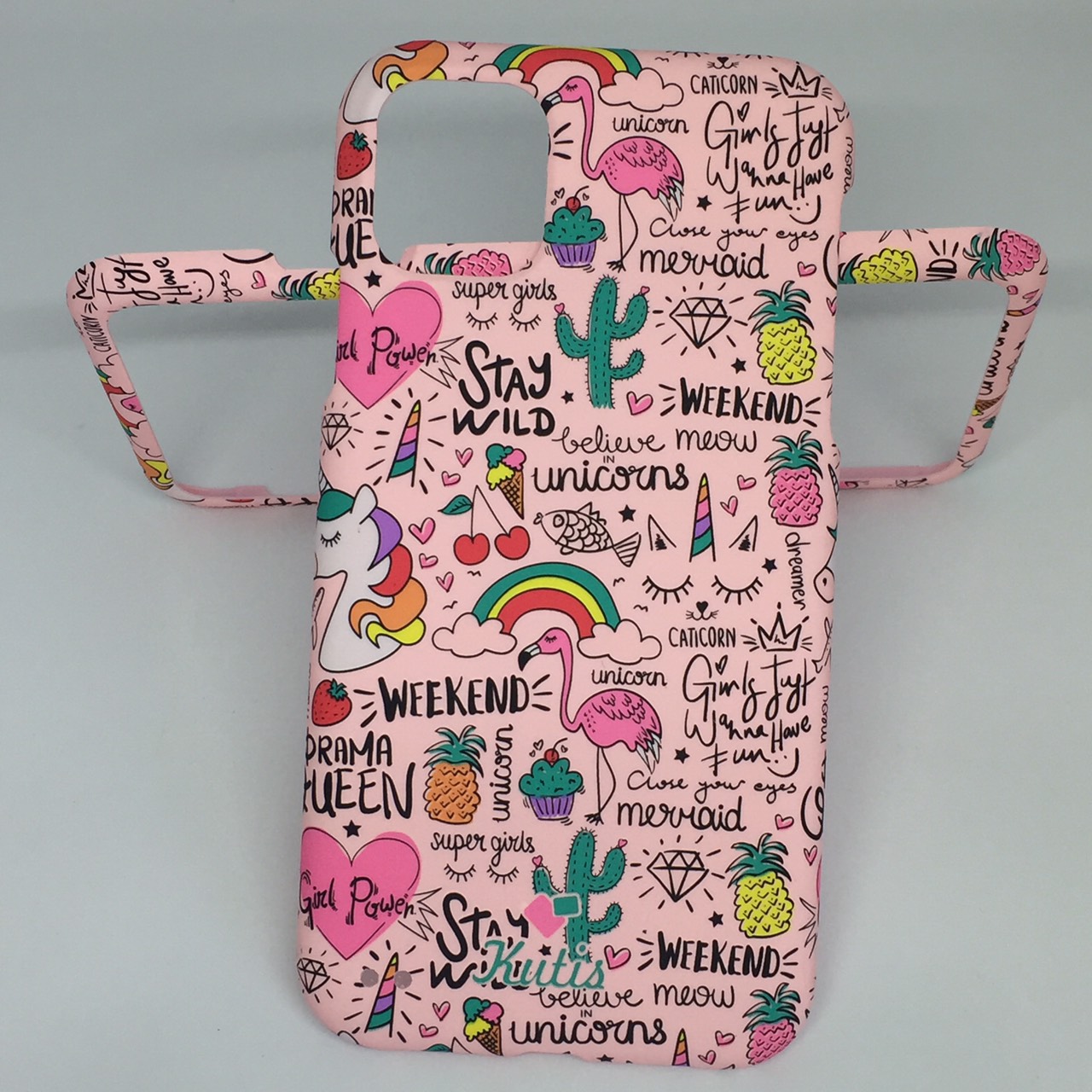 เคสคูทิสKutisไอโฟน11G(ลายฟลามิงโก้ผอม)มาใหม่ เคสประกบหน้า-หลัง เคสเรืองแสง เคสลายวินเทจ ร้านSuperhero KLongthom