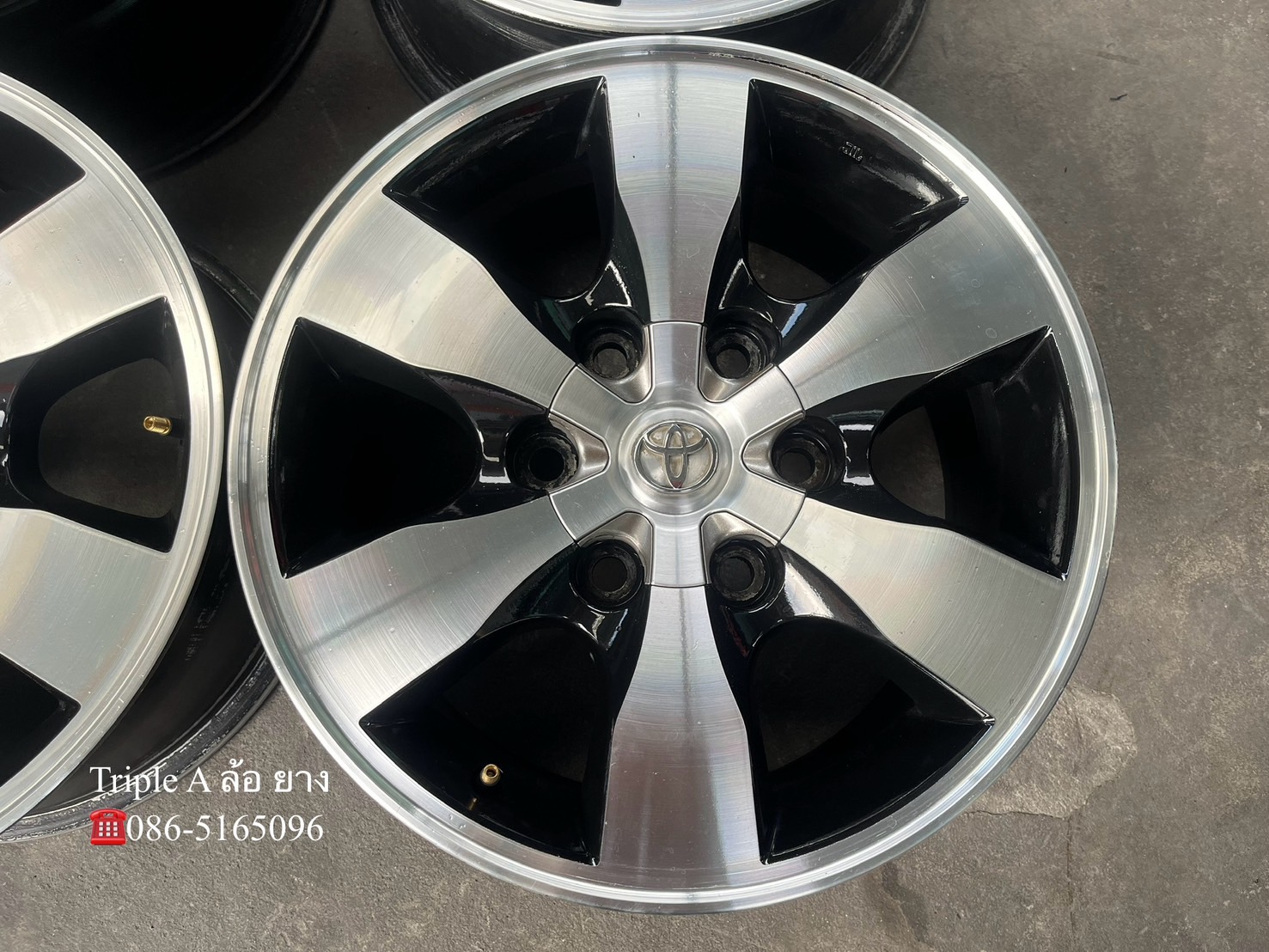 ✨ล้อแม็ก 6รู139✨Toyota Vigo ขอบ 16 ดำหน้าเงา💖สภาพสวย💖