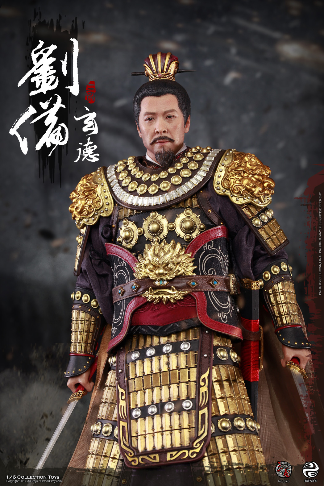 303TOYS NO.320 220 120 THREE KINGDOMS SERIES - LIU BEI A.K.A XUANDE (ARMED VERSION)