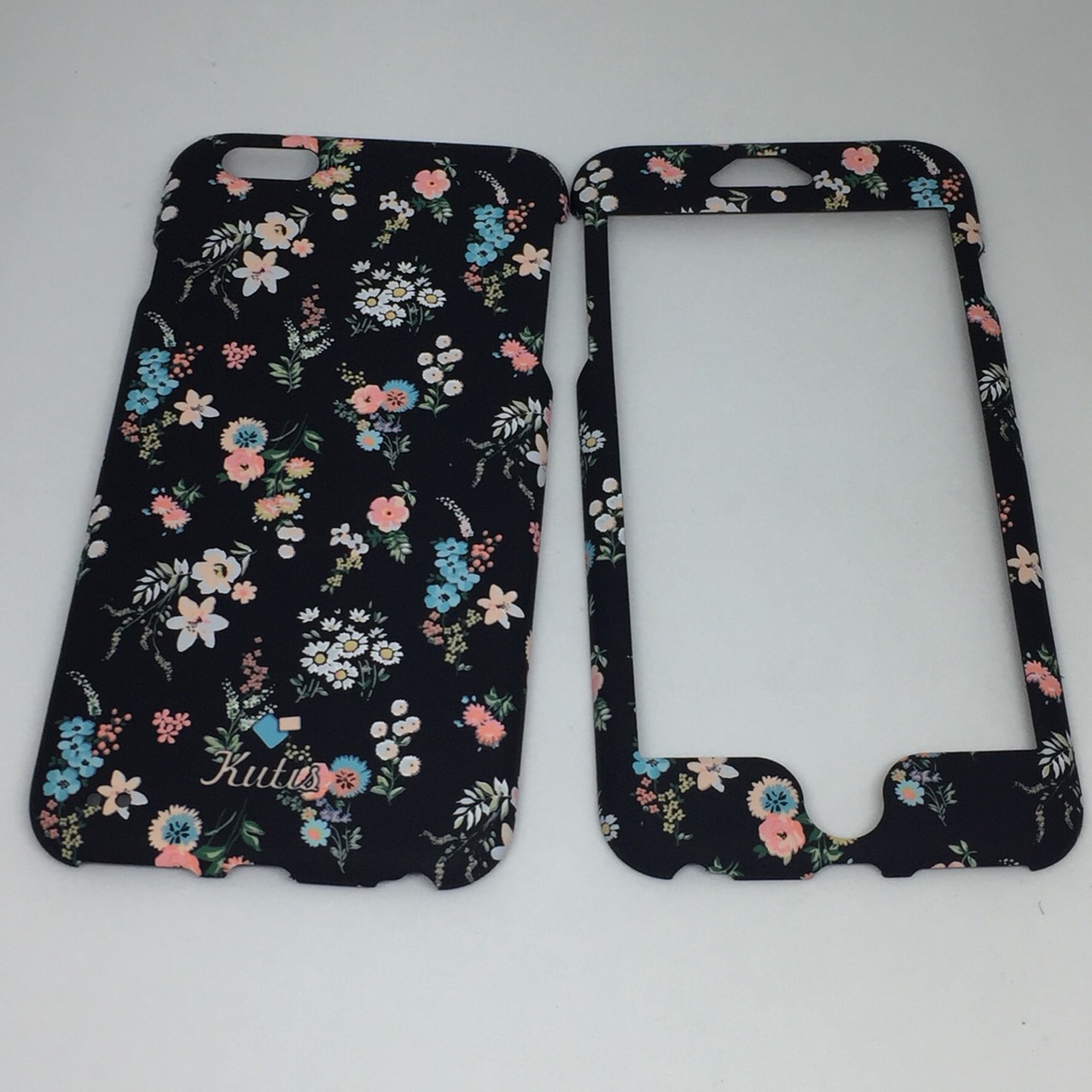 เคสคูทิส(Kutis)เคสไอโฟน6พลัส,6Sพลัส(ลายช่อดอกไม้Newสีฟ้า)มาใหม่ เคสประกบหน้า-หลัง เคสเรืองแสง เคสลายวินเทจ ร้านSuperhero Klongthom