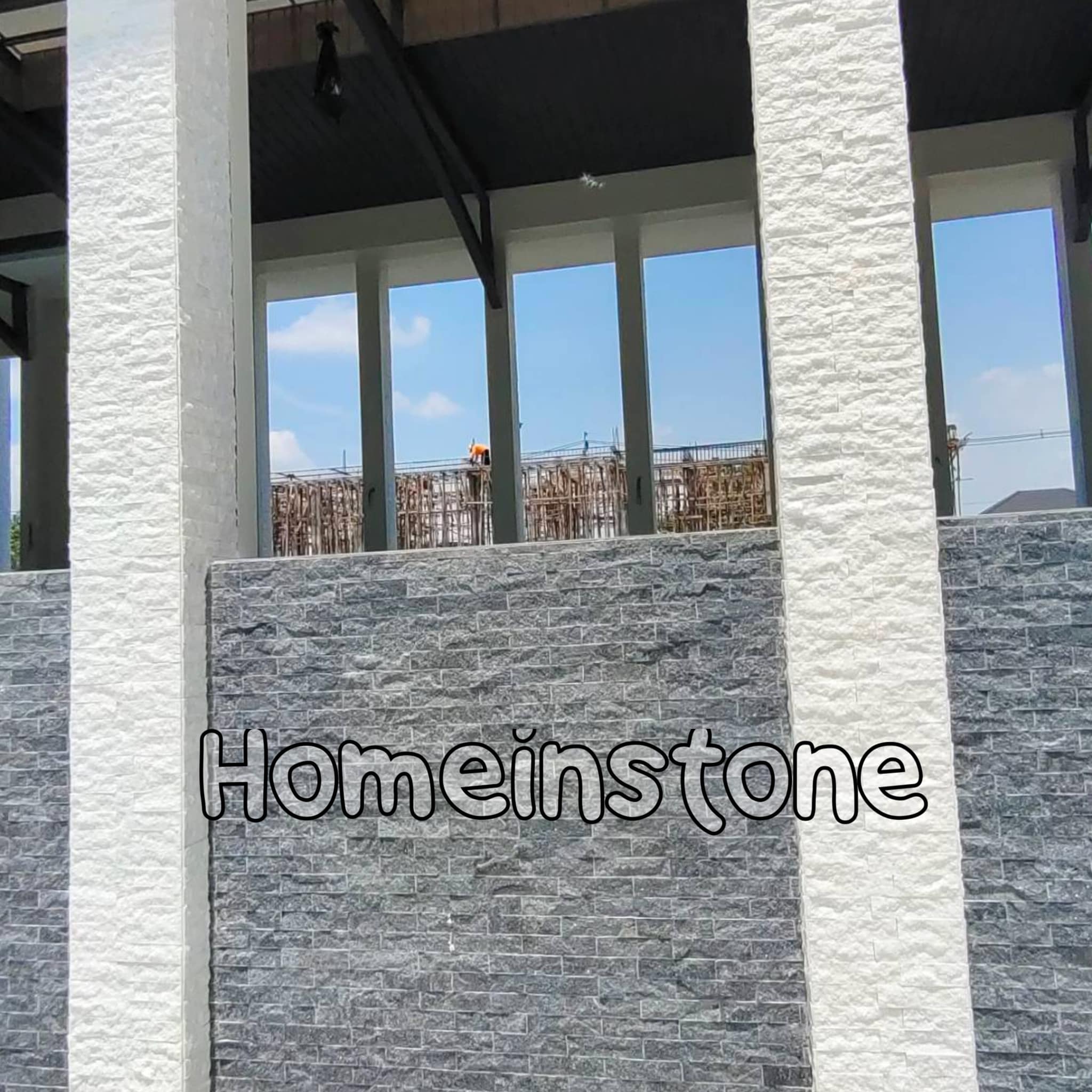 หินตกแต่งผนัง Black Quart ขนาด 5x20