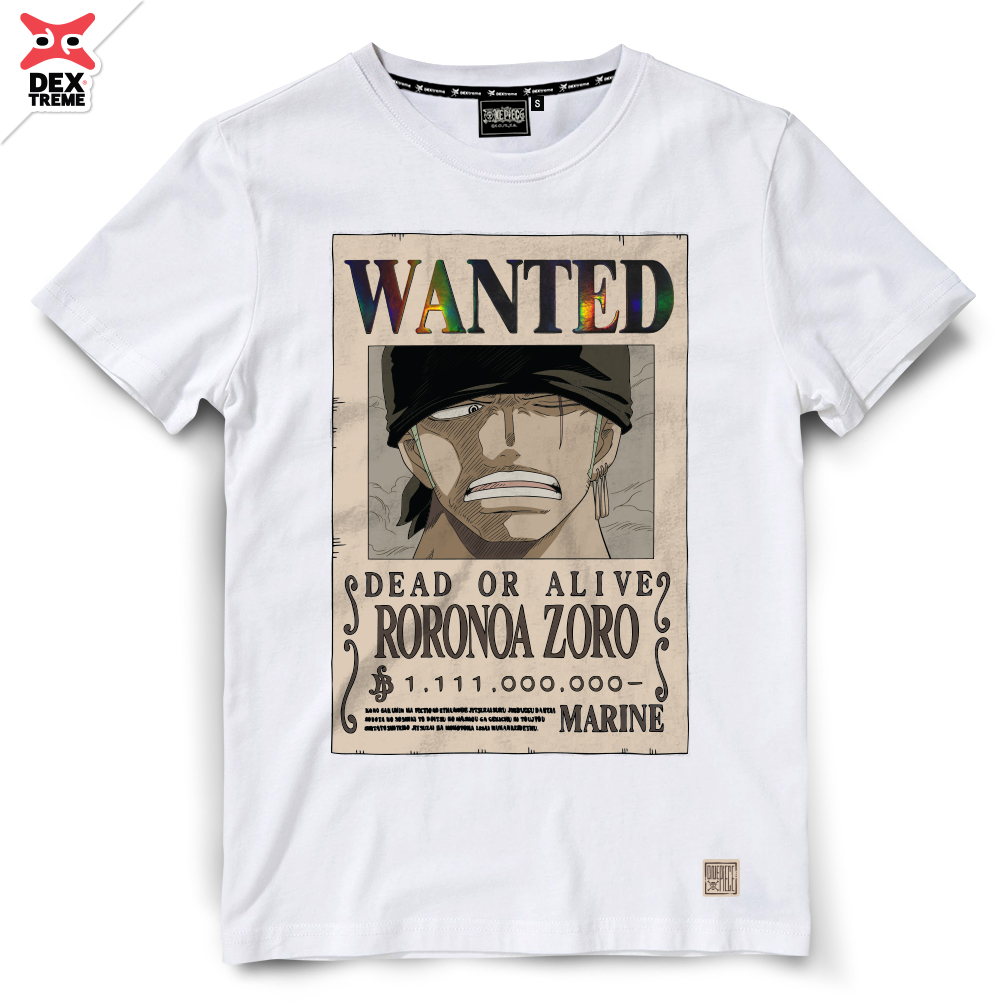 เสื้อวันพีซ One Piece Wanted Zoro