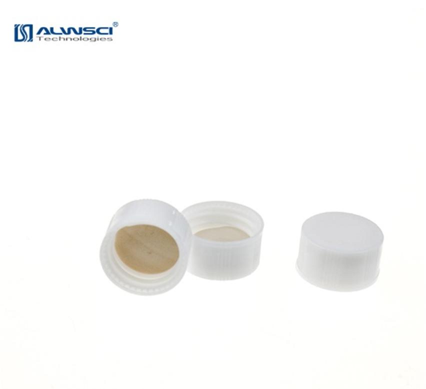 ฝาปิดทึบสีขาว 15-425 White Closed Top PP Cap + PTFE/White Silicone (100ชิ้น/แพ็ค)