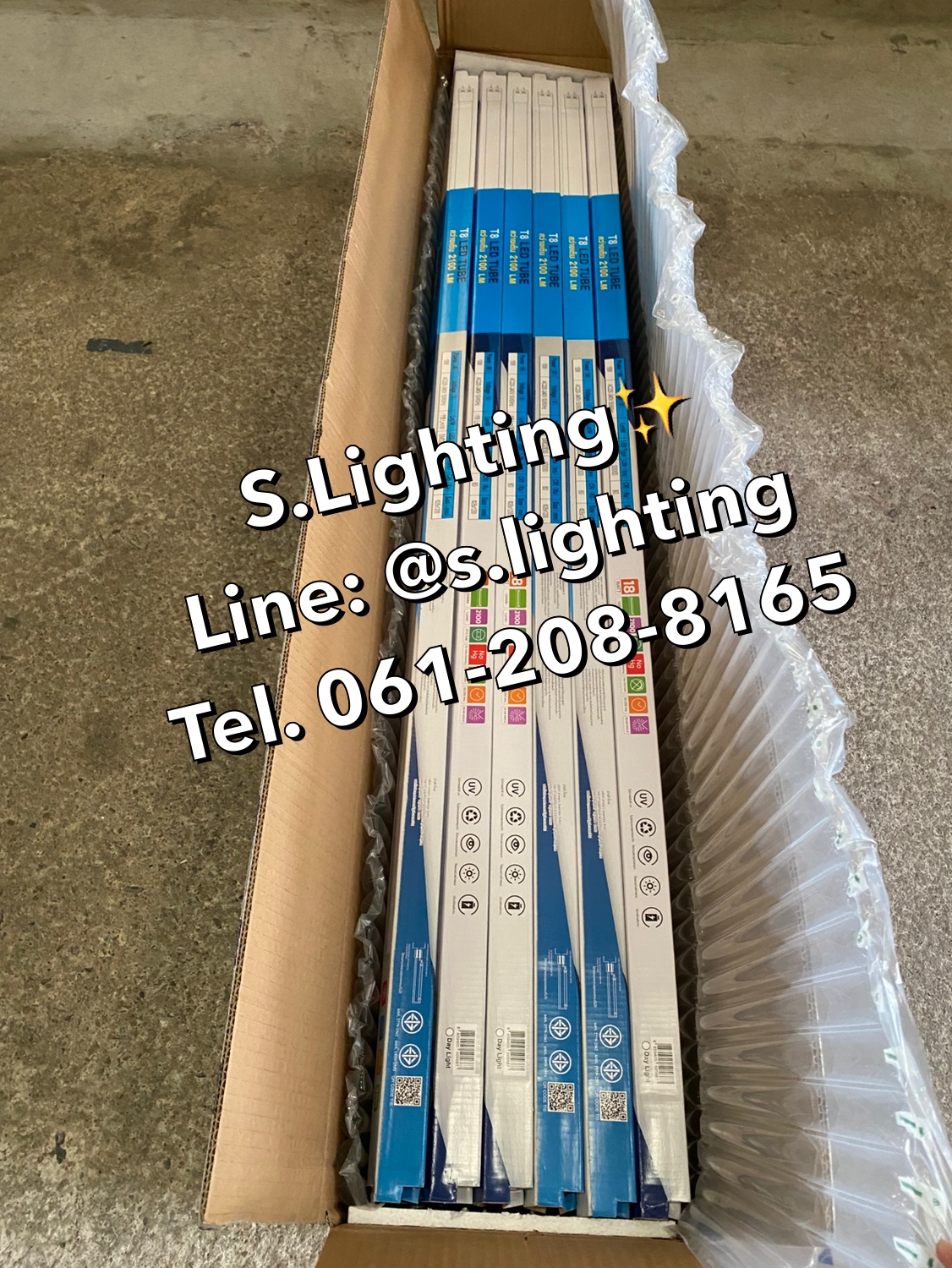 หลอดนีออน(ยาว) LED T8 18w 2100Lumen แสงขาว