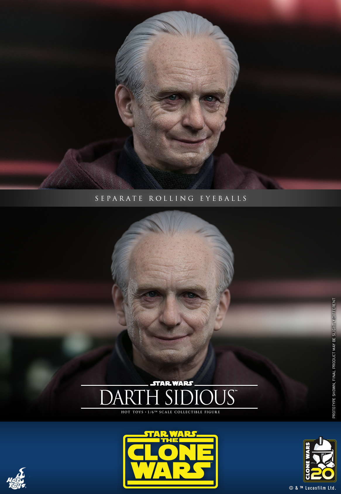Hot Toys TMS102 1/6 Star Wars: The Clone Wars™ - Darth Sidious™