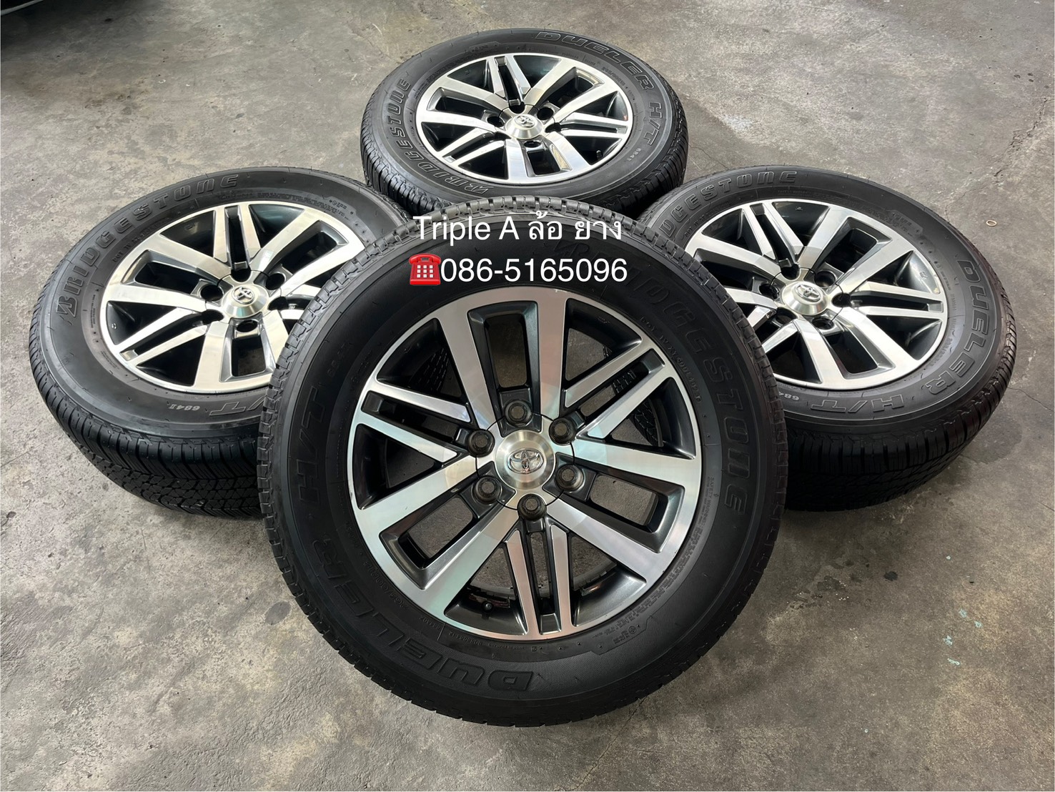 ✨ล้อแม็ก✨Toyota Fortuner ตัวท็อป ขอบ 18 พร้อมยาง 265-60-18 Bridgestone🌟ปลายปี 23🌟