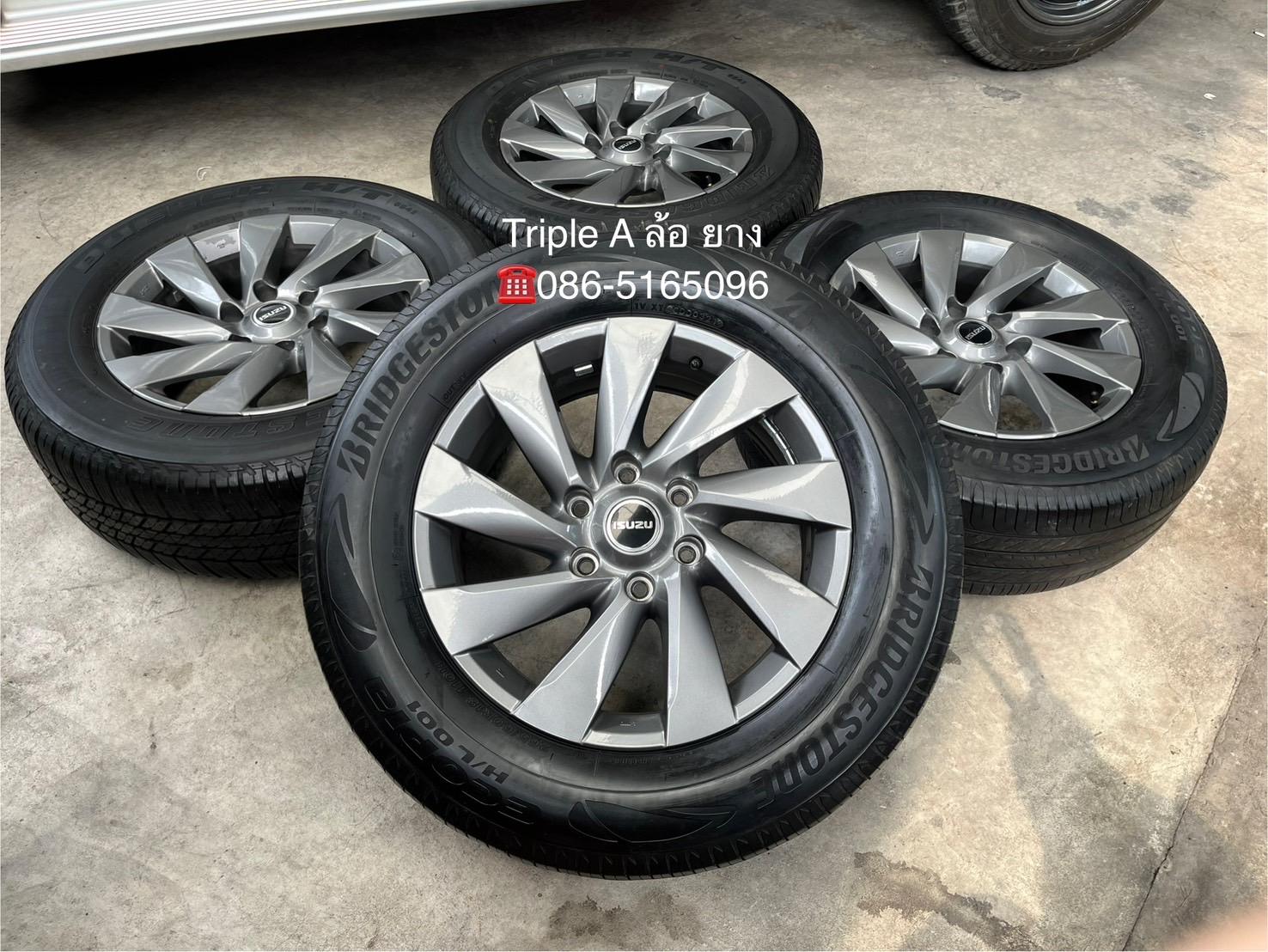 ✨ล้อแม็ก✨ISUZU MU-X ขอบ 18 สีเทา แถมยาง 265-60-18 Bridgestone ปี 20