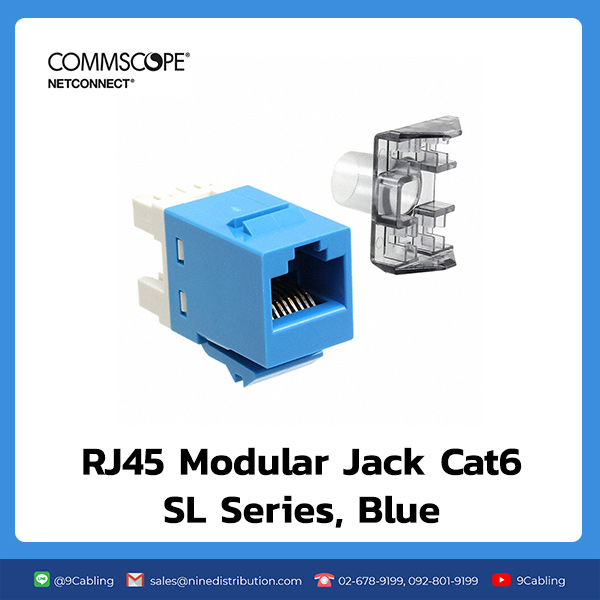 [NetConnect] 1375055-6 - RJ45 Modular Jack Cat6, SL Series, Blue