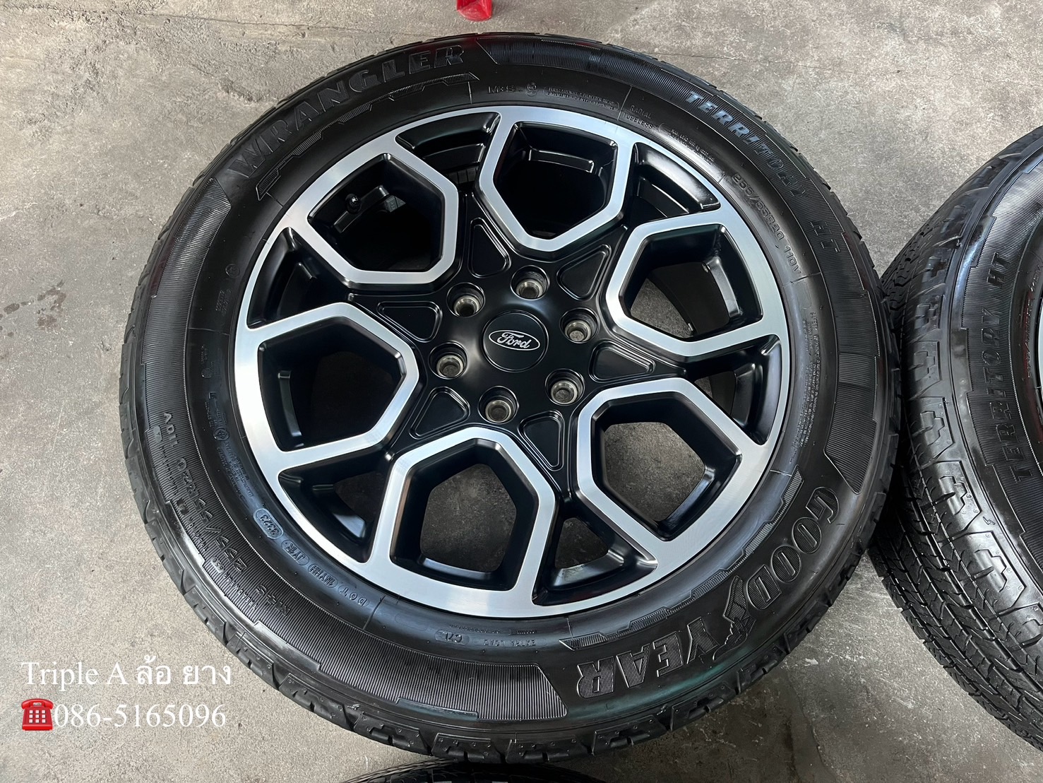 ✨ล้อแม็ก✨Ford Everest Wildtrak รุ่นใหม่ล่าสุด ขอบ 20 ดำหน้าเงา พร้อมยาง 255-55-20 GoodYear🌟ปี 23🌟