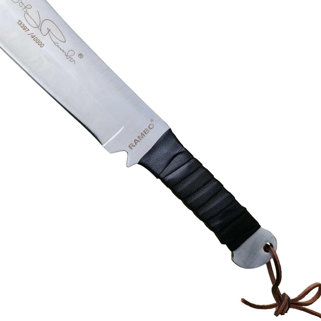 มีดเดินป่า มีดใบตาย RAMBO IV (RAMBO 4) Machete Knife ขนาด 16.5 นิ้ว (42 ซม.) พร้อมซองหนังสำหรับเก็บมีด
