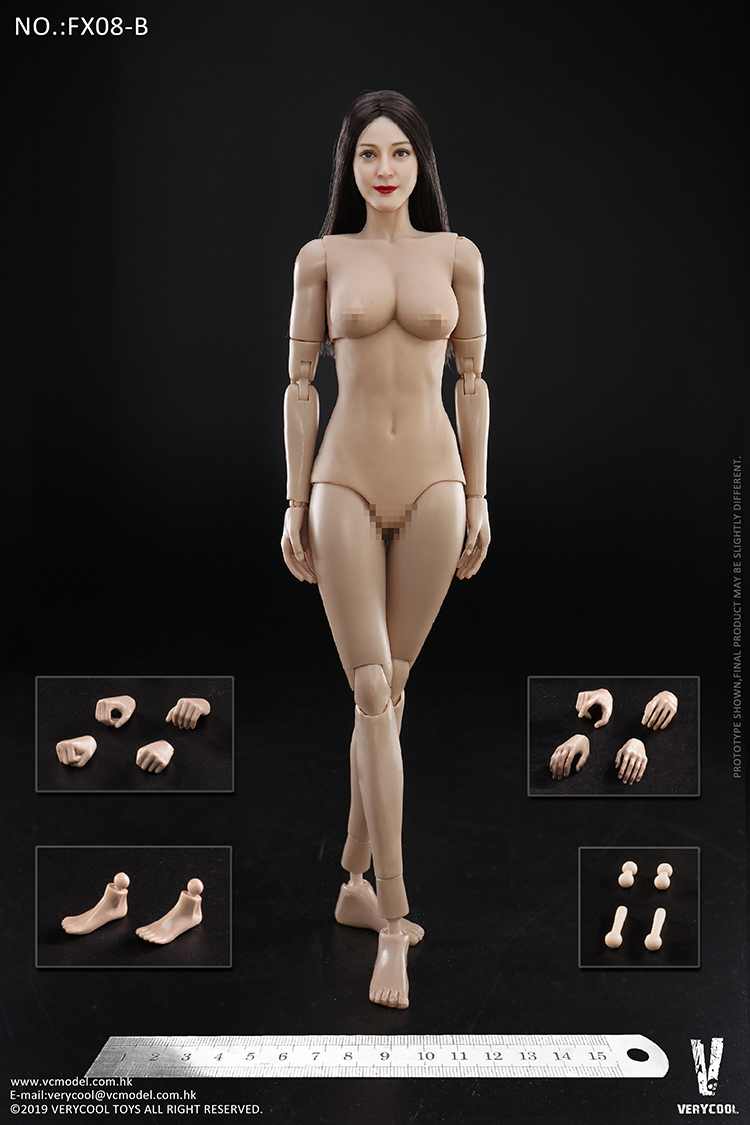 VERYCOOL VC 3.0 Female Body + FX08-B 1/6 Asian Beauty Head Sculpture Set (Straight Hair)