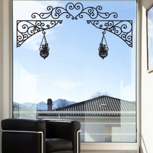 GS-58845 Wall Sticker Graphic สติ๊กเกอร์ไดคัท ลายฉลุติดหัวเตียง แต่งกระจก ขนาดเเผ่น 50x70 cm