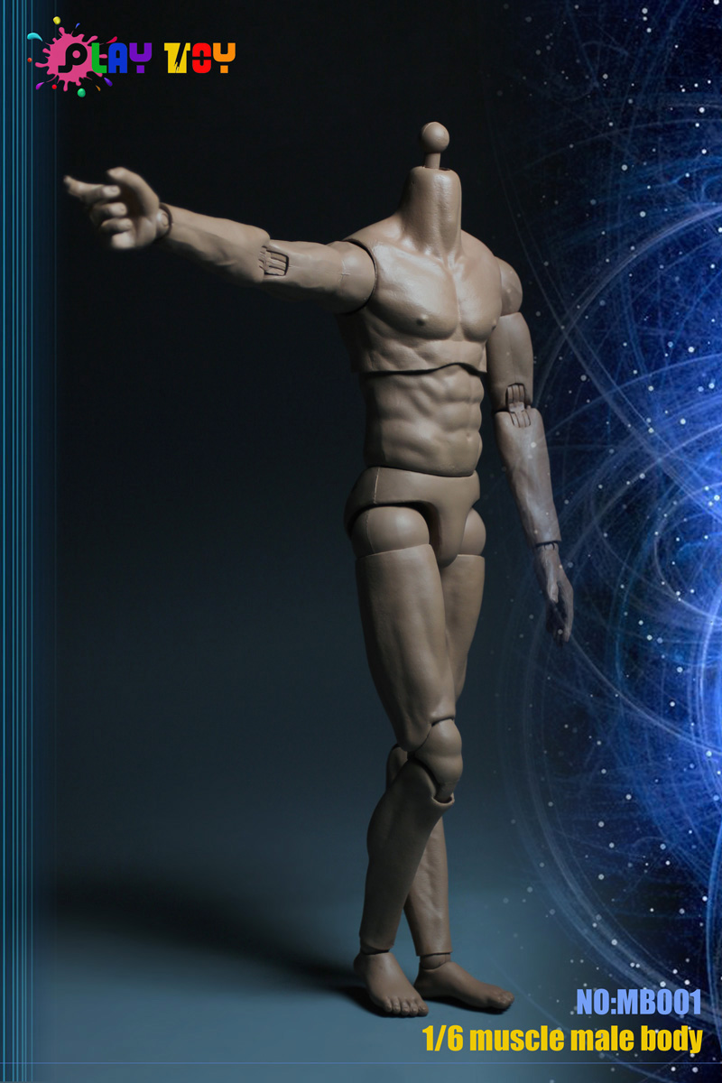 PLAY TOY MB001, MB002 1/6 Muscle male body with 2 joints on the arms