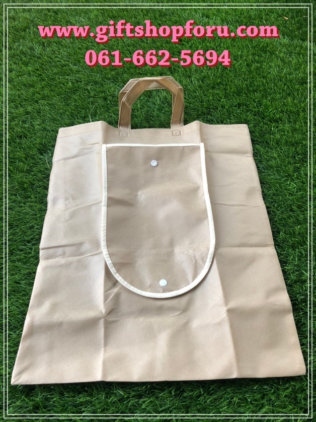 กระเป๋าผ้าสปันบอนด์ ไซด์ 48*40เซ็น ผ้าหนาหูหิ้วทน