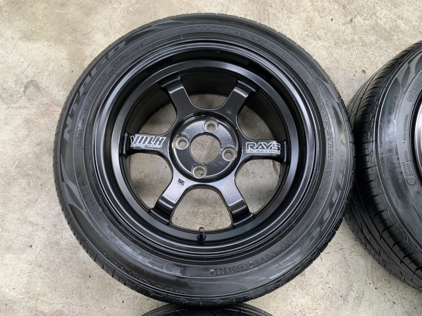 ✨ล้อแม็ก 4รู100✨TE37 ขอบ 15 สีดำ พร้อมยาง 195-55-15 NITTO ปี 18 สภาพดี