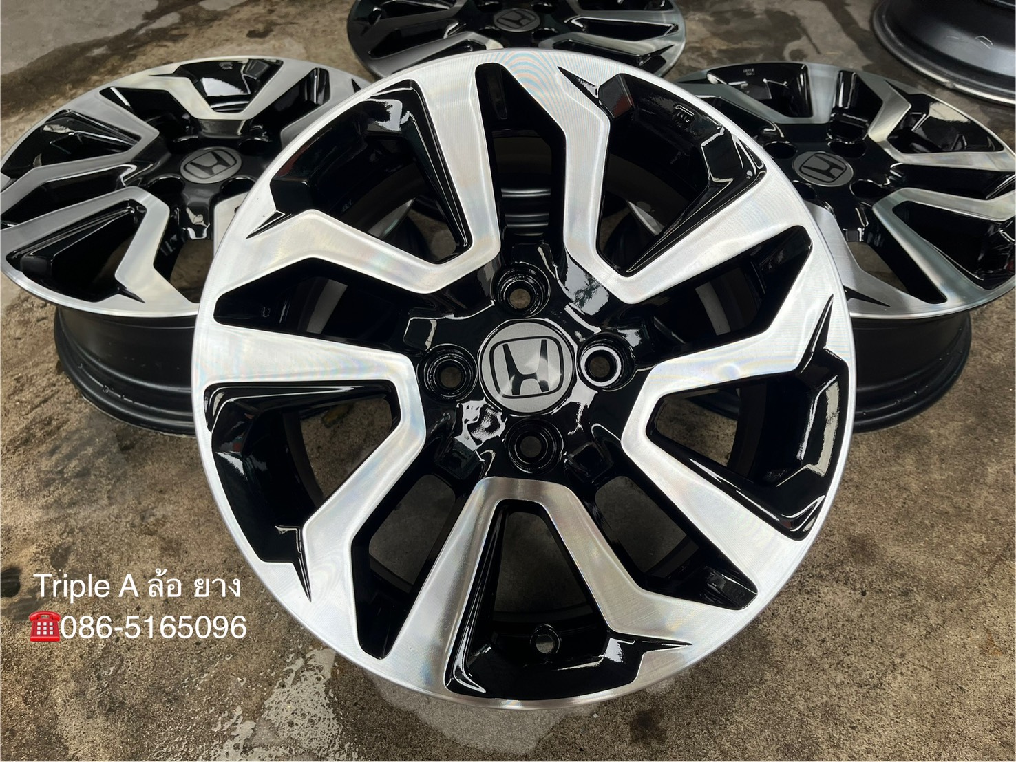 ✨ล้อแม็ก✨Honda Jazz GK ขอบ 15 สีดำหน้าเงา💖สวยกริ๊บ💖