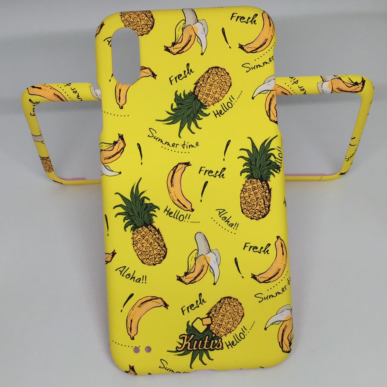 เคสคูทิส(Kutis)ไอโฟนXS MAX(ลายกล้วยกับสัปปะรด)มาใหม่ เคสประกบหน้า-หลัง