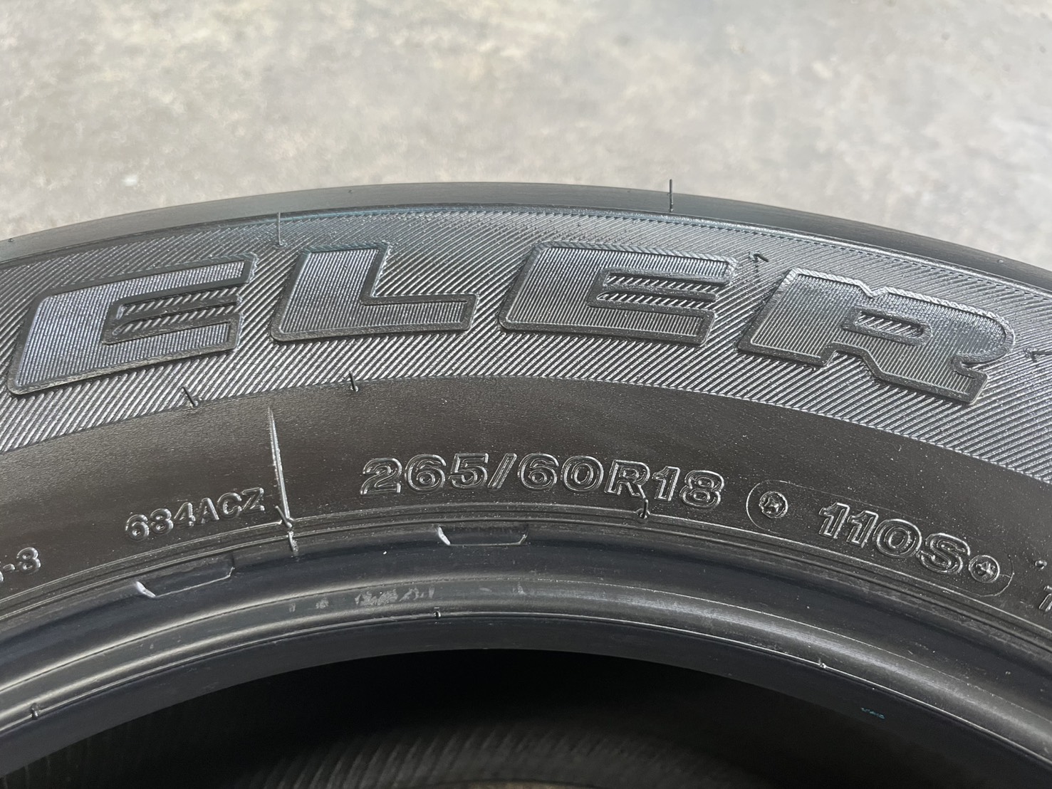 ✨ยางป้ายแดง✨265-60-18 Bridgestone💥ปี 25💥สวยกริ๊บ💖ถอดจากรถใหม่ป้ายแดง
