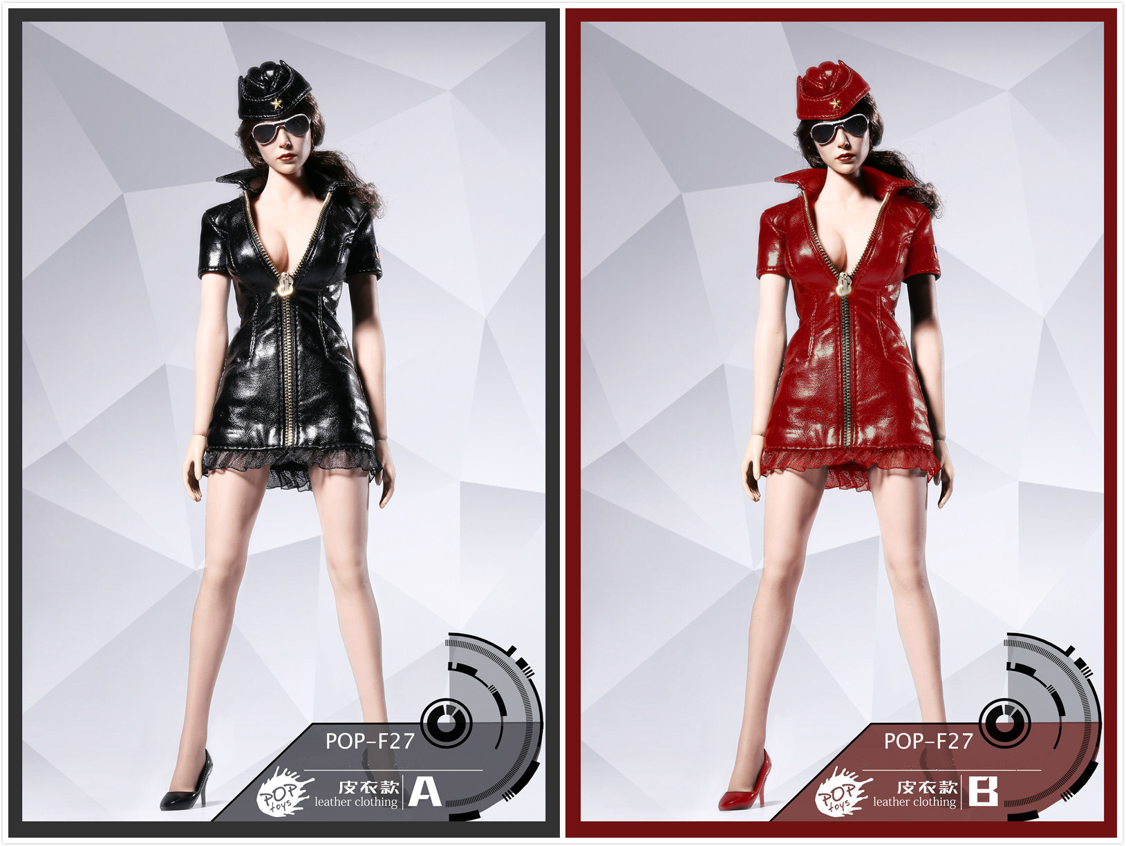POPTOYS F27 Sexy War women suit - Leather