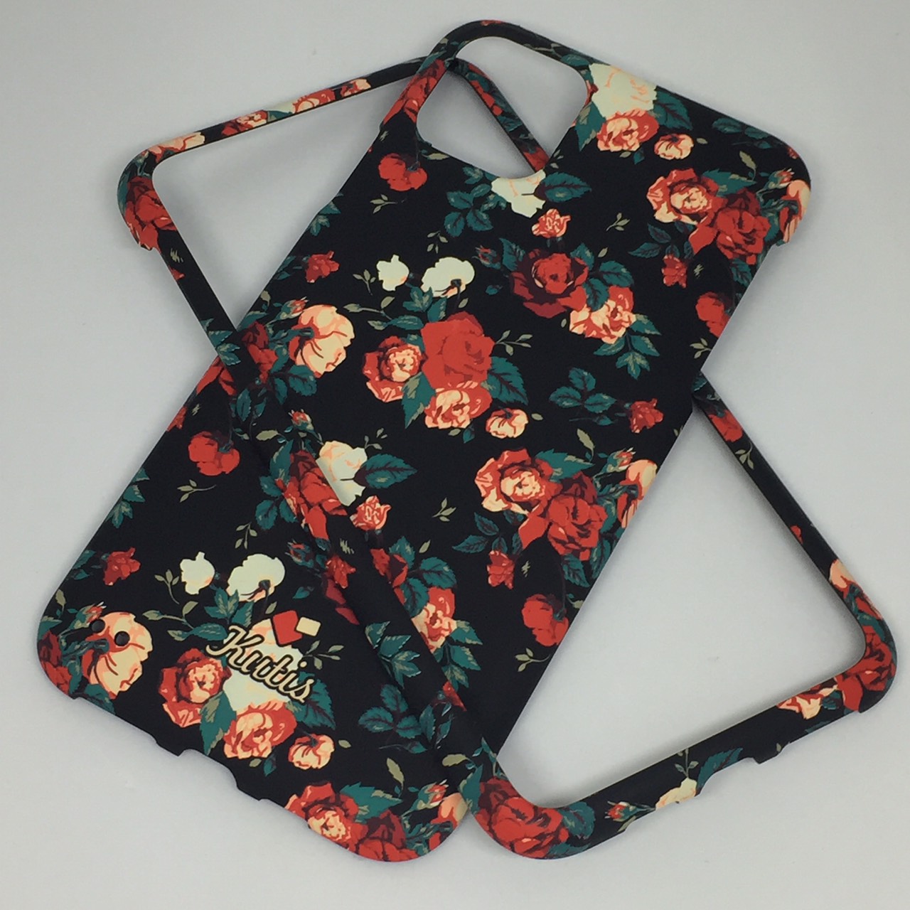 เคสคูทิส (Kutis) ไอโฟน11Max(ลายดอกกุหลาบสีแดง พื้นหลังสีดำ)มาใหม่ เคสประกบหน้า-หลัง