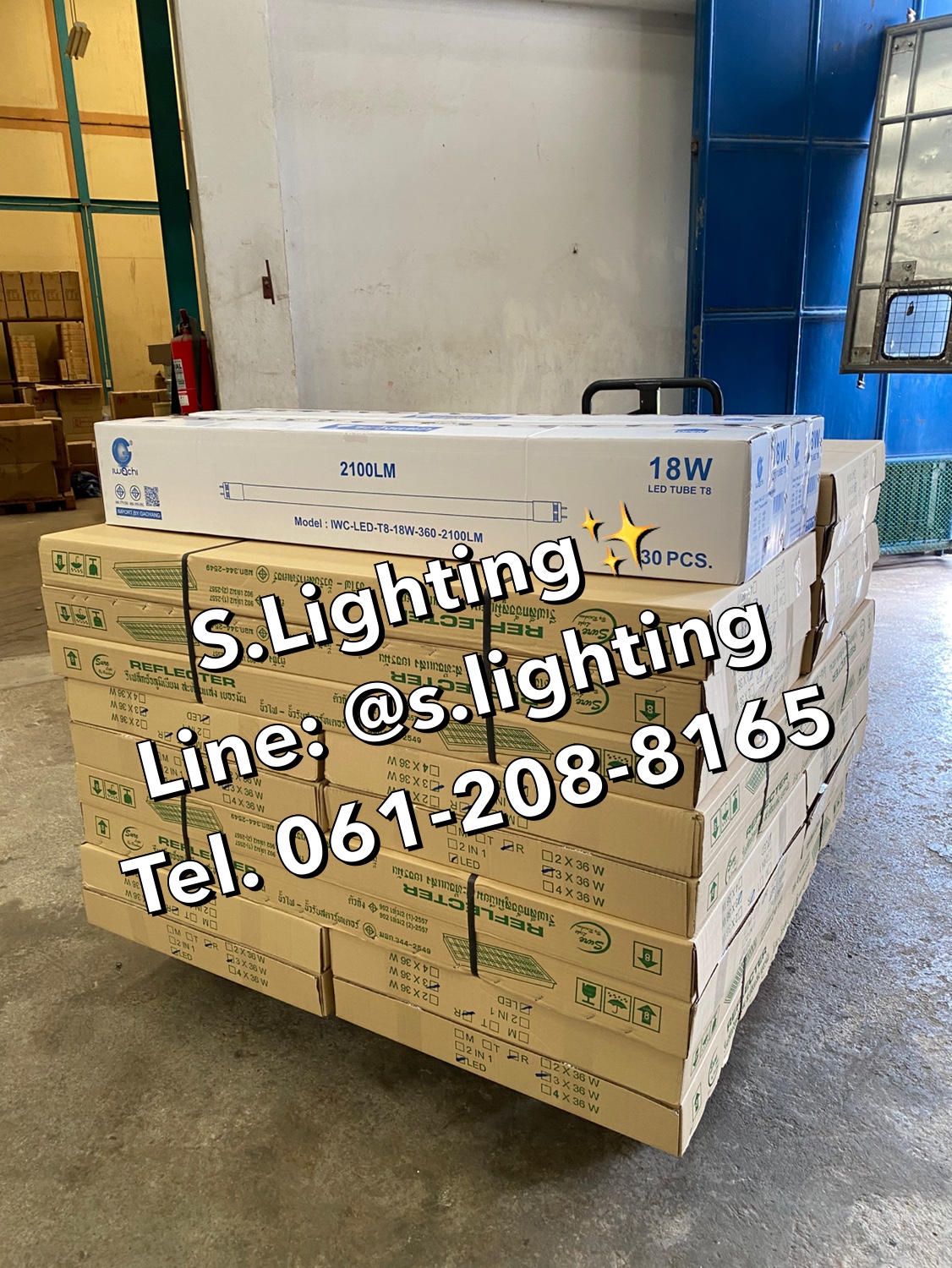 หลอดนีออน(ยาว) LED T8 18w 2100Lumen แสงขาว