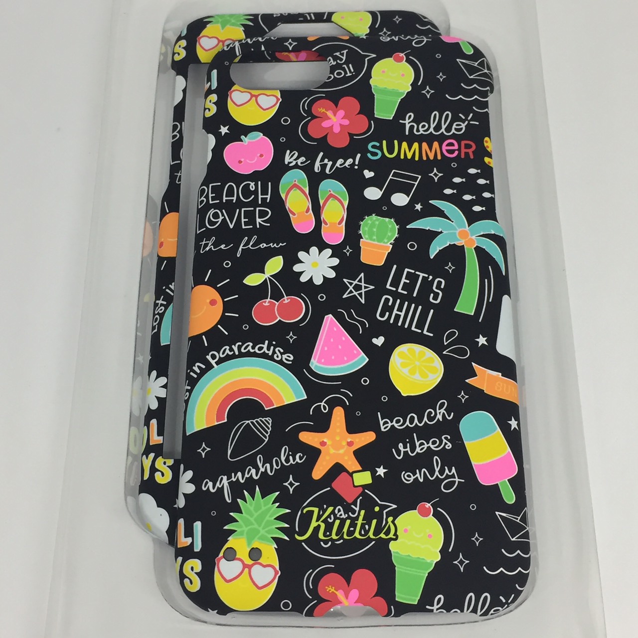 เคสคูทิส(Kutis) ไอโฟน7,8(ลายHello Summer)มาใหม่ เคสประกบหน้า-หลัง เคสเรืองแสง เคสลายวินเทจ ร้านSuperhero Klongthom