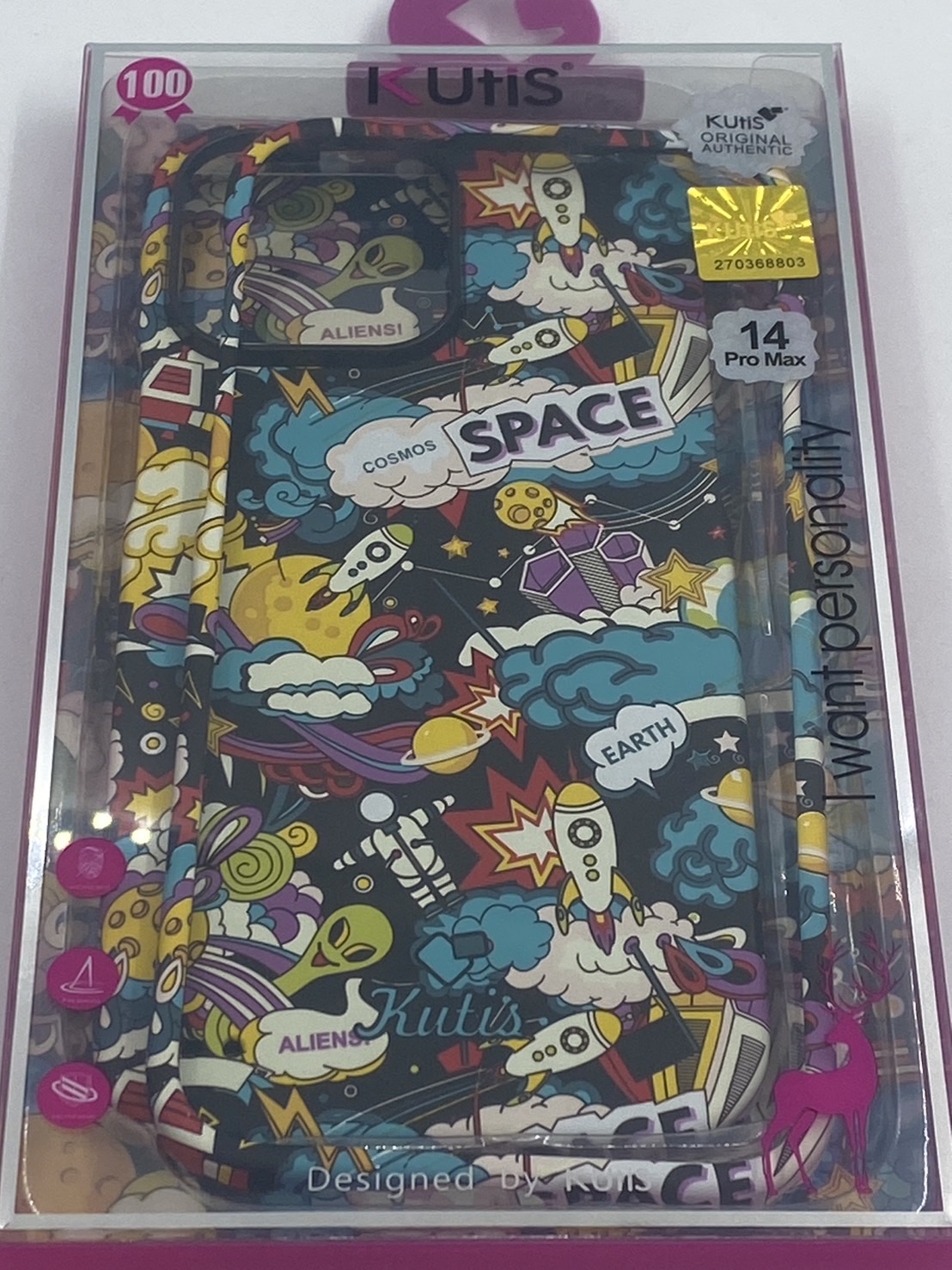 เคสคูทิส(Kutis)เคสไอโฟน14PROMAX(ลายSPACE)มาใหม่ เคสประกบหน้า-หลัง เคสเรืองแสง เคสลายวินเทจ ร้านSuperhero Klongthom