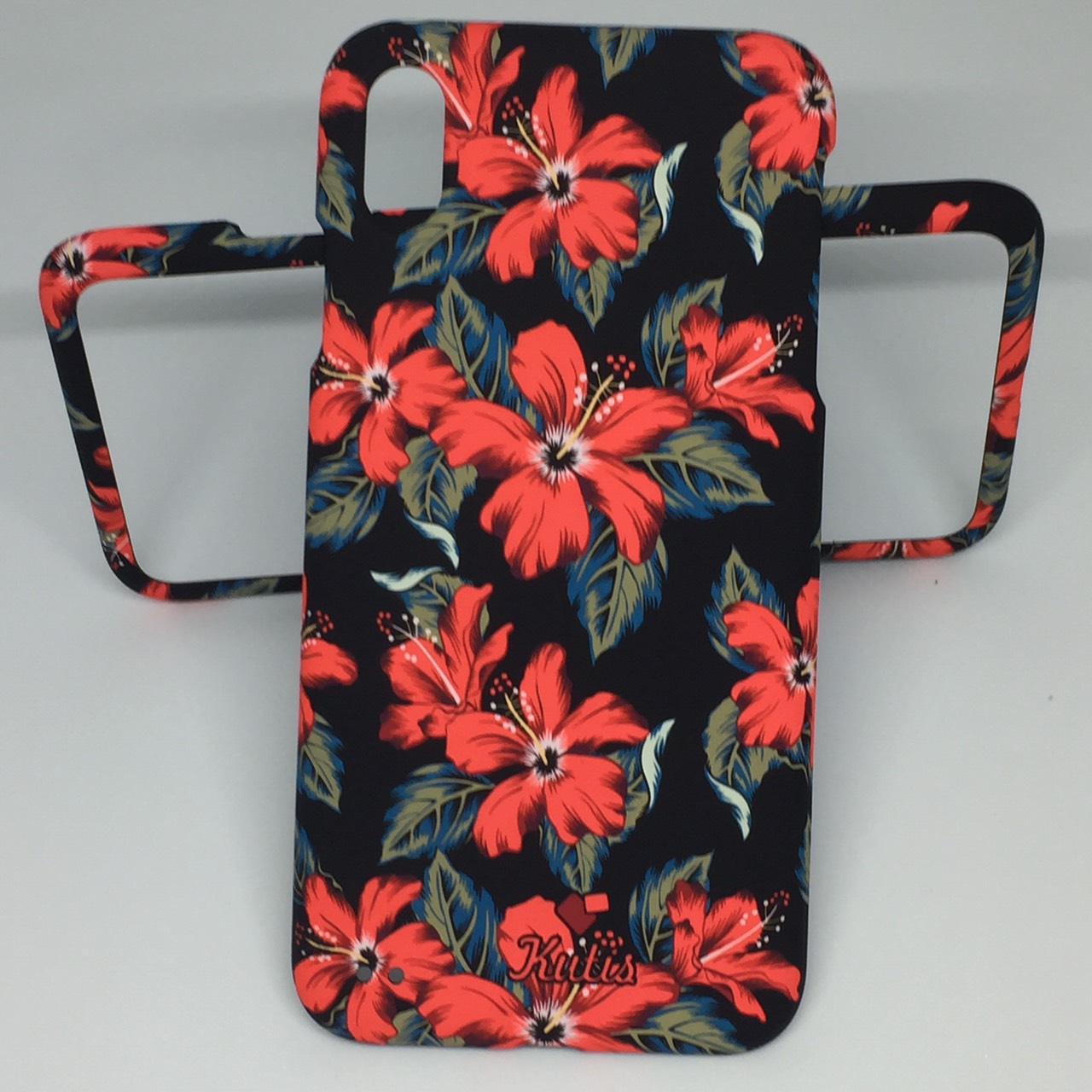 เคสคูทิส(Kutis)ไอโฟนXSMAX (ลายดอกชบา สีพื้นหลังสีดำ)ลายมาใหม่ๆๆ