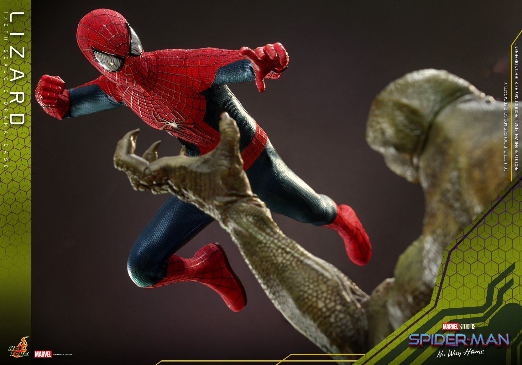 Hot Toys MMS658 1/6 The Amazing Spider-Man 2 - The Amazing Spider-Man + ACS013 1/6 Spider-Man: No Way Home - Lizard Diorama Base
