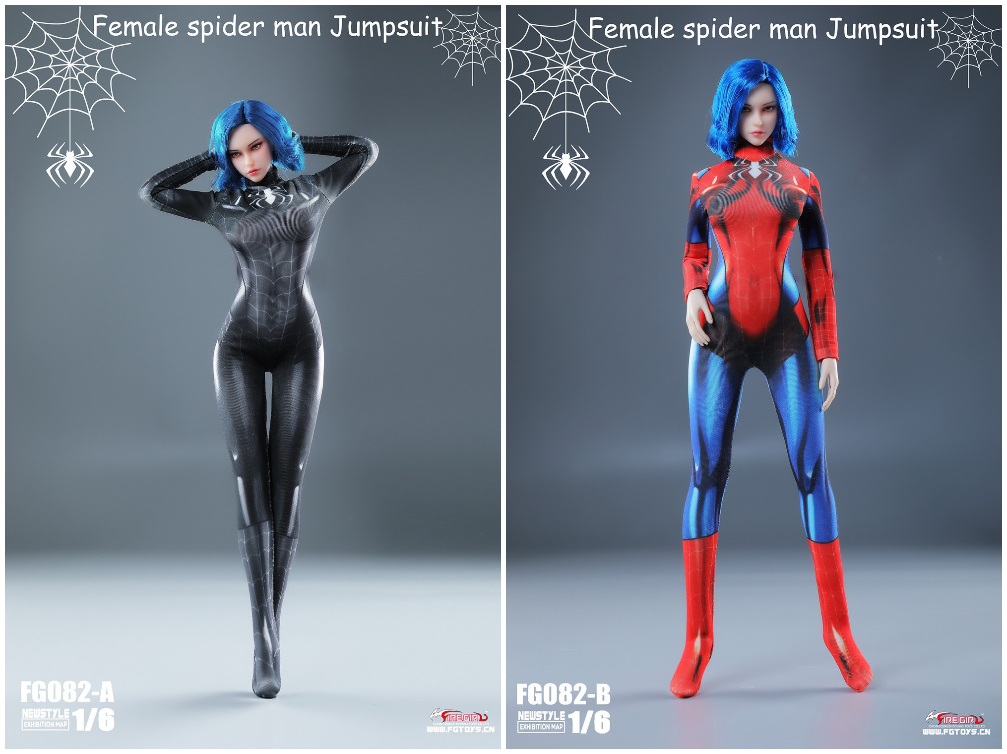 Fire Girl Toys FG082 1/6 Female Spider Man Jumpsuit