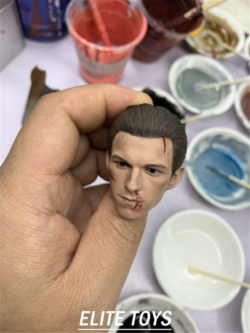 ELITE TOYS ET007 1/6 Avengers Spider-Man Damages The Headsculpt