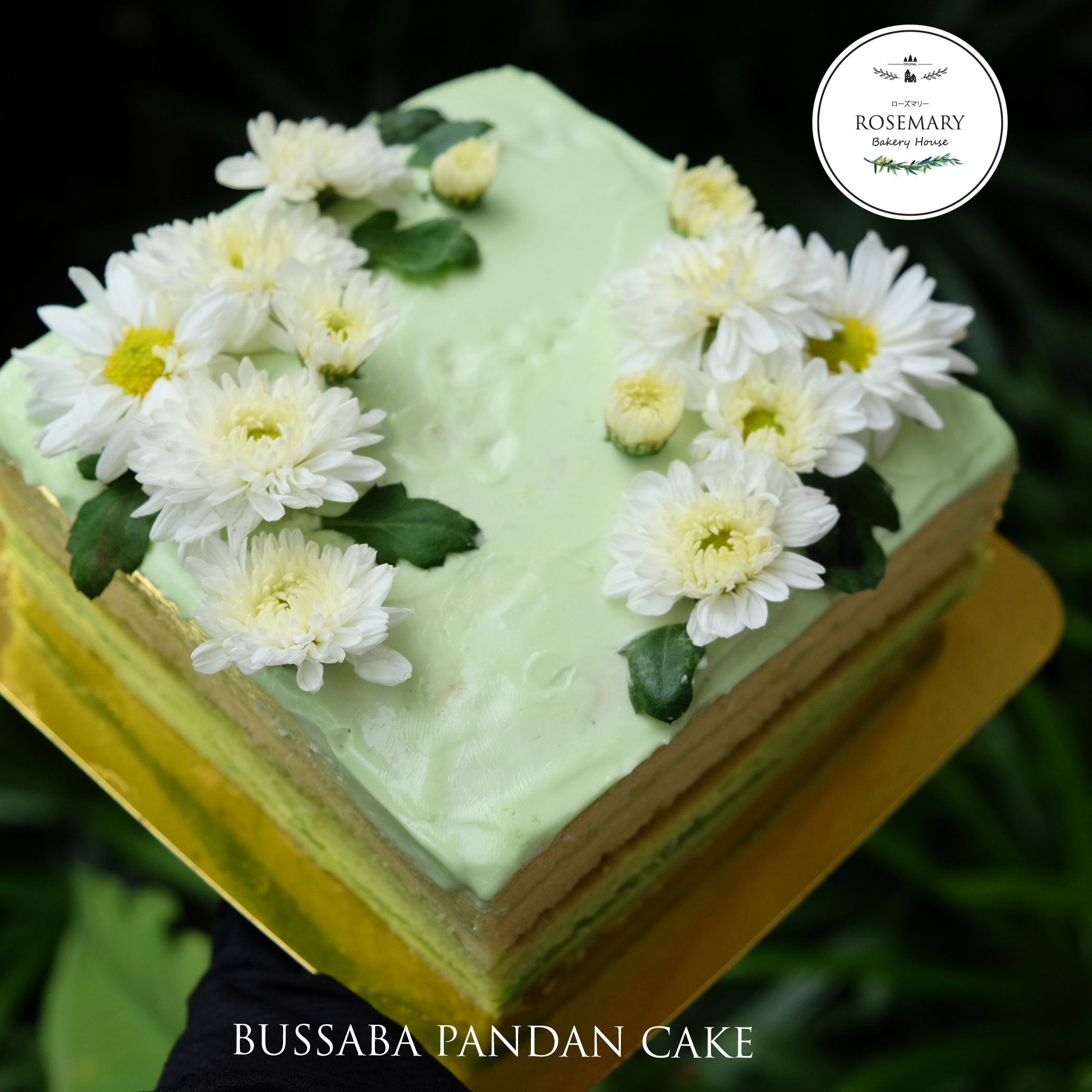 เค้กใบเตย (ขนาด 2 ปอนด์) 4 ชั้น / Pandan Cake (2 Pound / 8'' x 8") 4 Layers