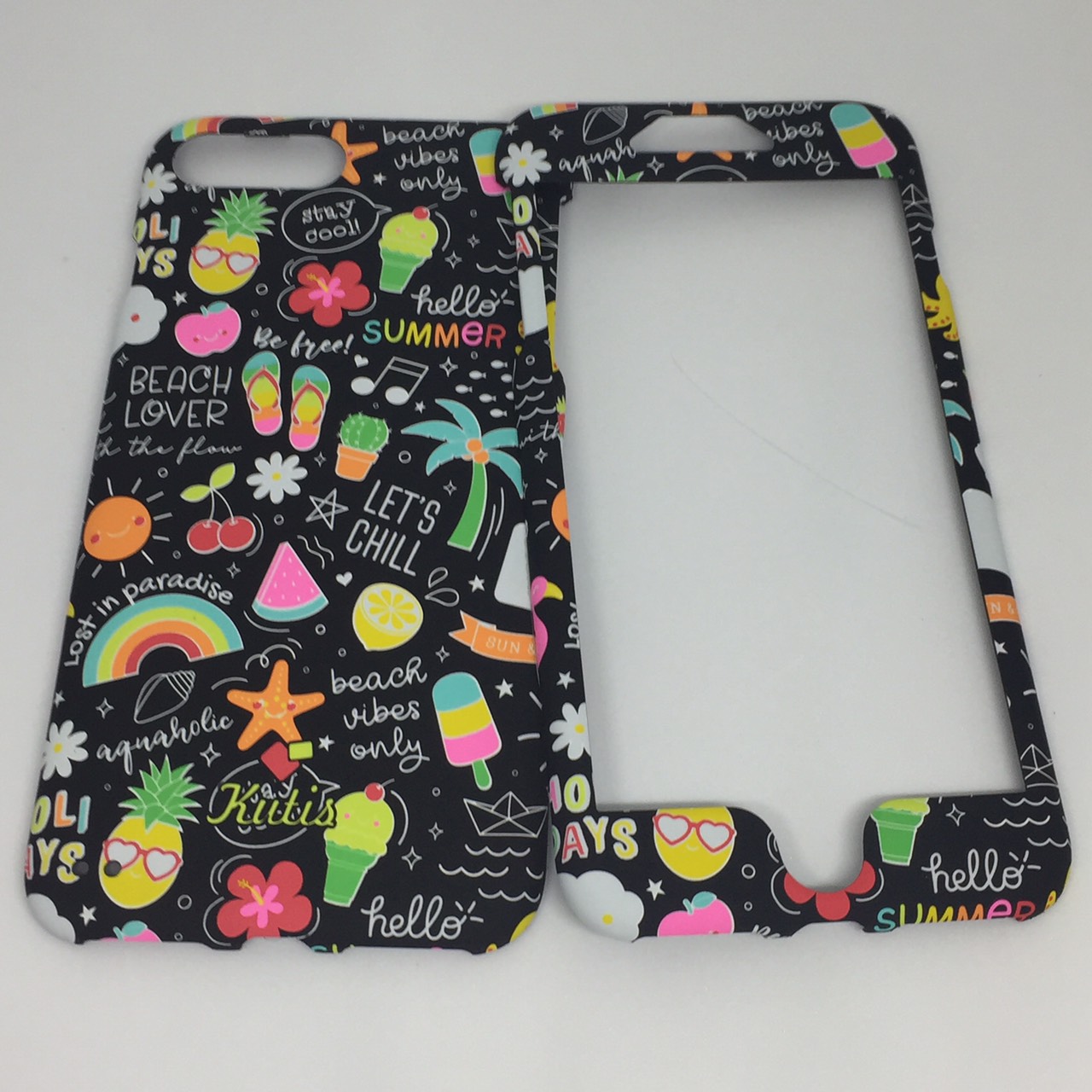 เคสคูทิส(Kutis)ไอโฟน7พลัส,8พลัส(ลายHello Summer)มาใหม่ เคสประกบหน้า-หลัง เคสเรืองแสง เคสลายวินเทจ ร้านSuperhero Klongthom